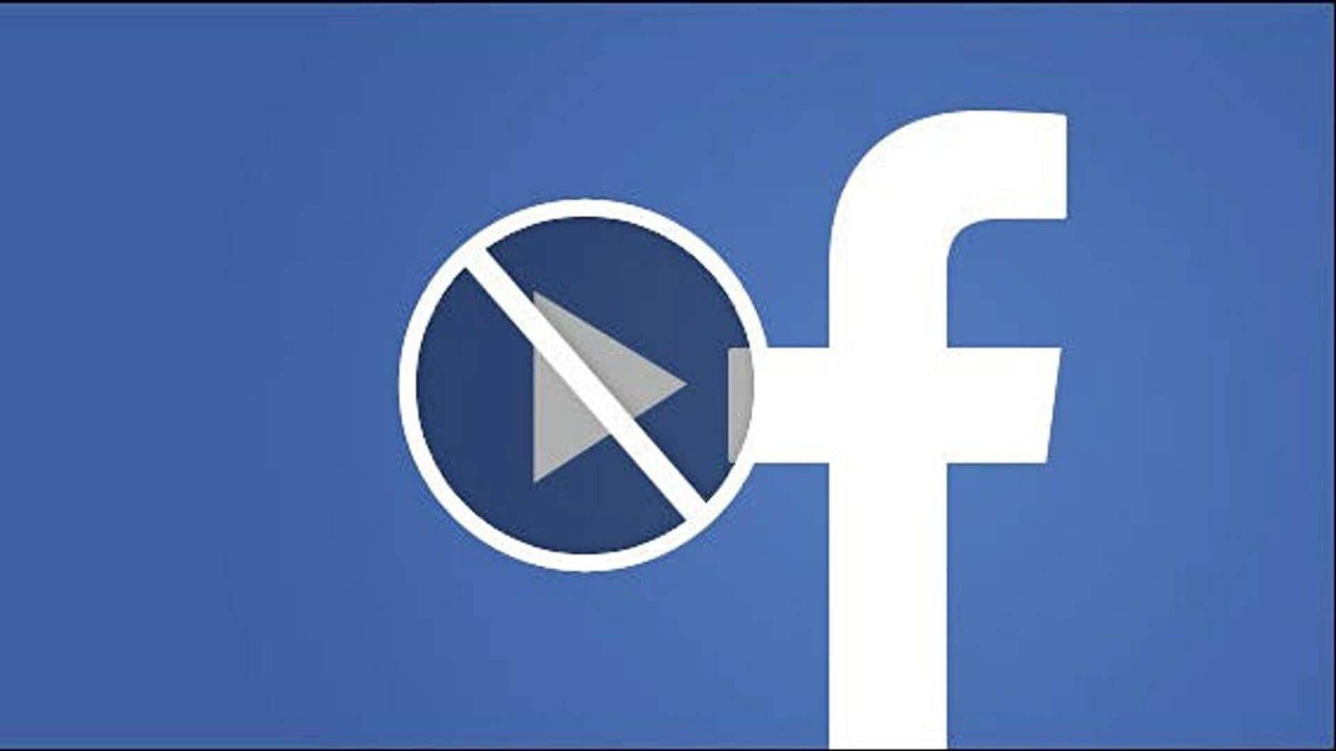 How to stop videos from playing automatically in Facebook feed