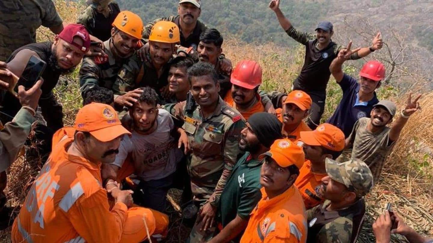 Army rescues Kerala trekker trapped on hill for two days