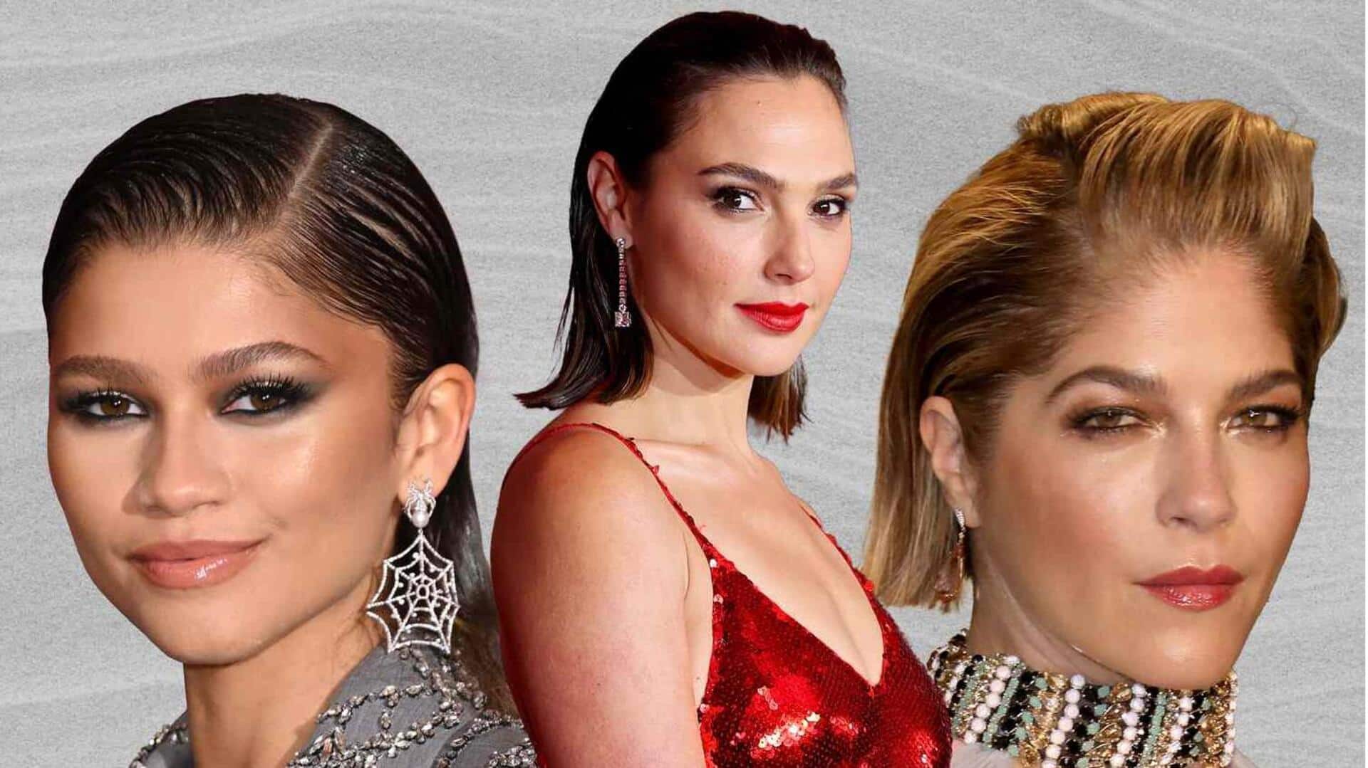 For that ultimate winter look, try combed-back hairstyles