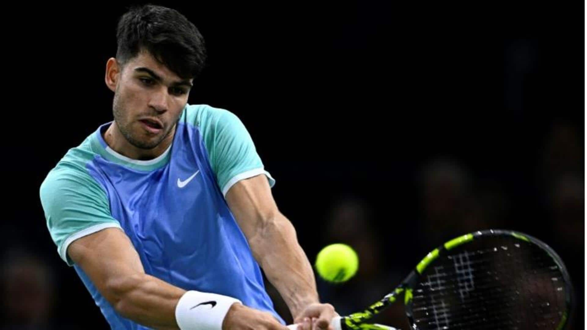 Paris Masters: Carlos Alcaraz thrashes Nicholas Jarry to reach R16