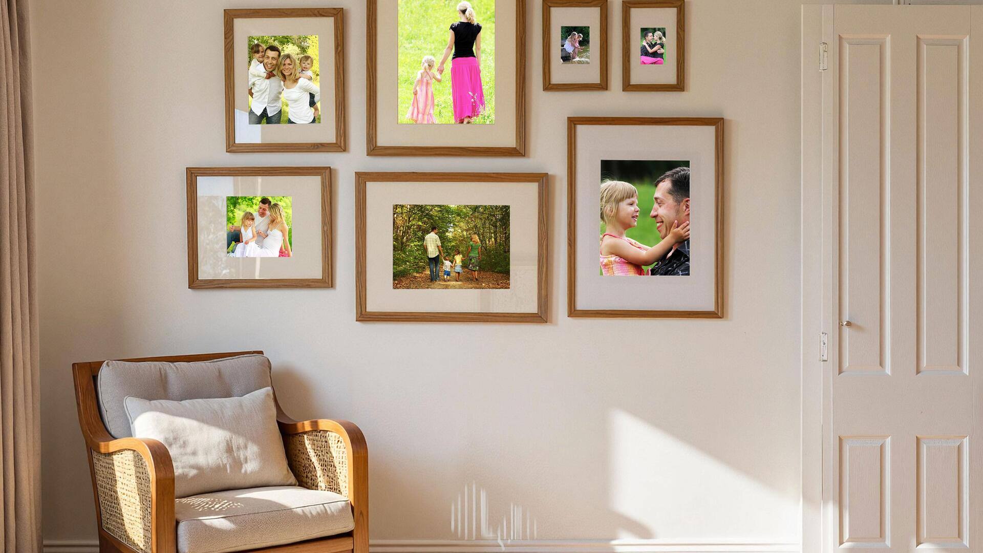 How to display family photos in small apartments