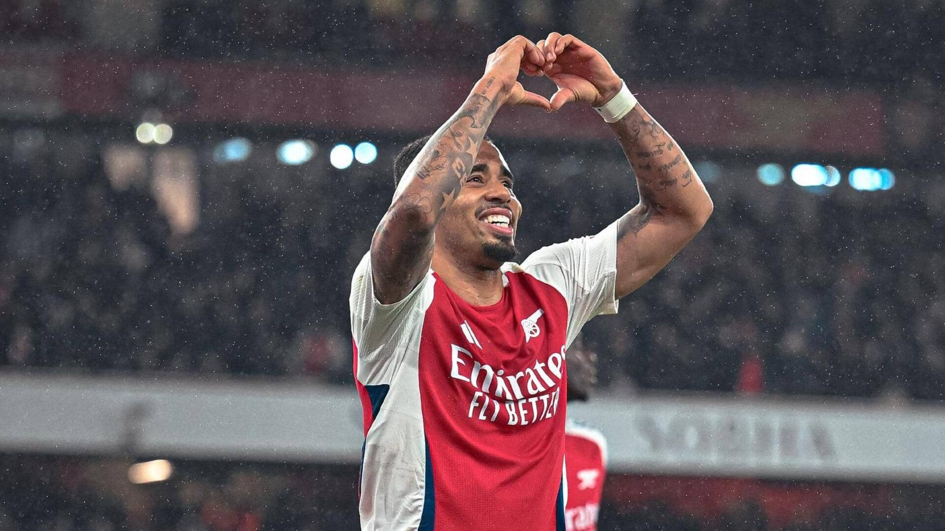 Gabriel Jesus's hat-trick propels Arsenal to Carabao Cup semis