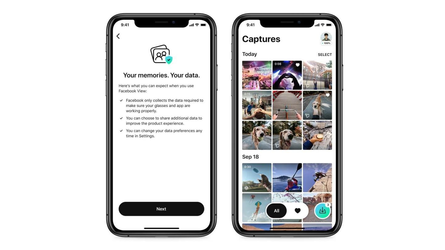 Ray-Ban Stories are paired with the new Facebook View app Ray-Ban Stories are paired with the new Facebook View app