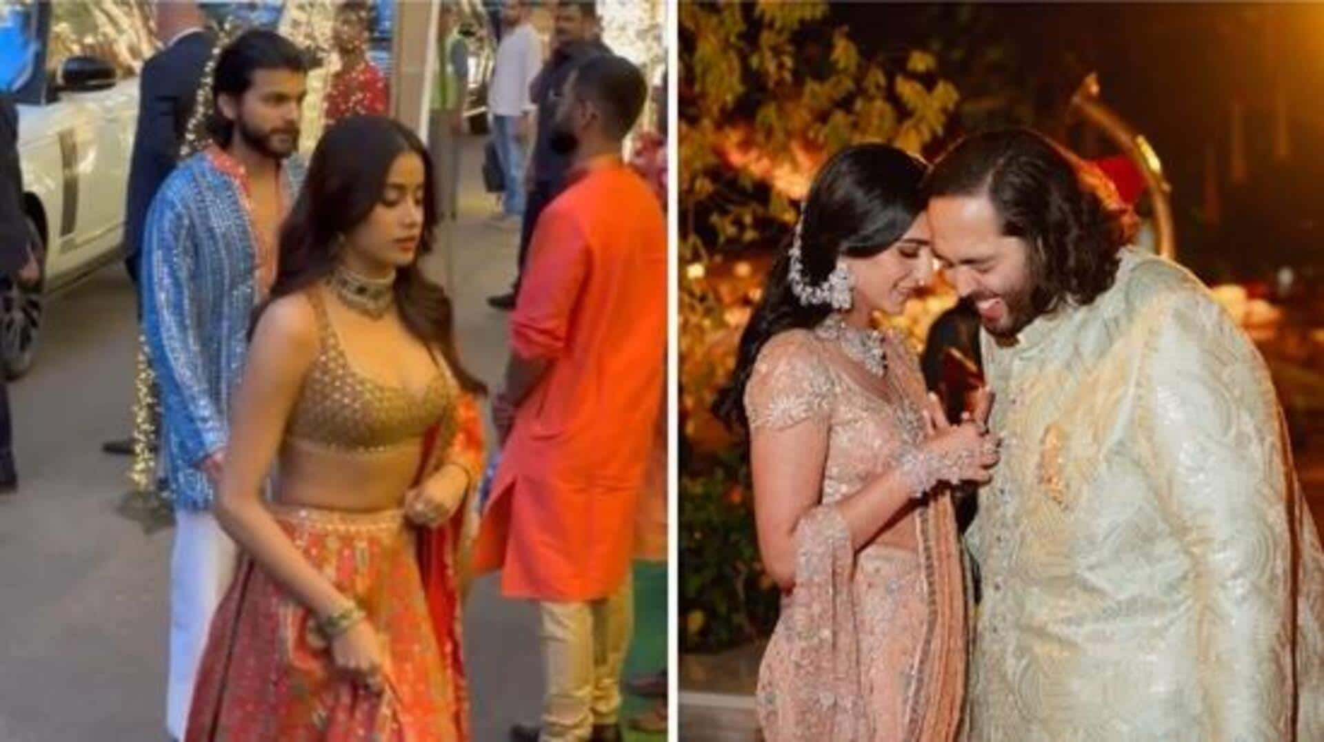 Janhvi Kapoor, rumored boyfriend Shikhar go public at Anant-Radhika's wedding