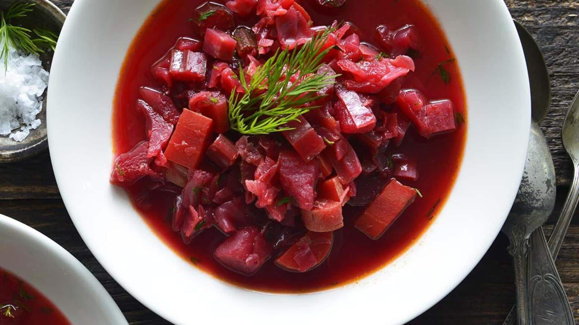 Check out this Russian vegetarian borscht recipe