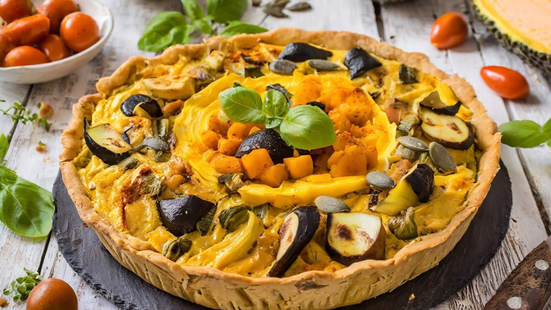 Make Caribbean vegan ackee quiche at home with this recipe