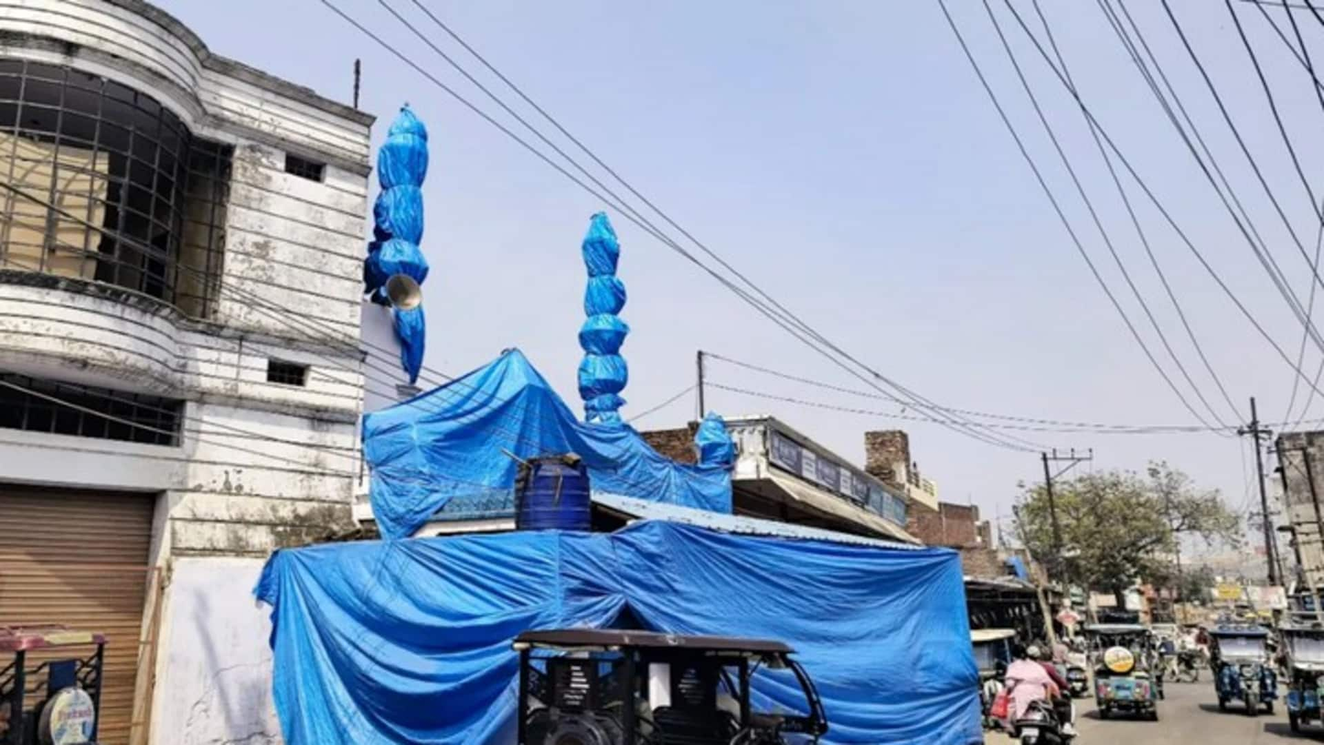 Ahead of Holi, mosques in UP covered with tarpaulin sheets  