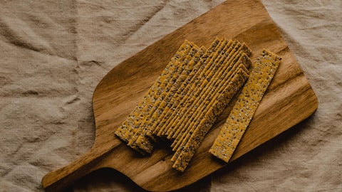 Swap store-bought crackers for these moong dal squares