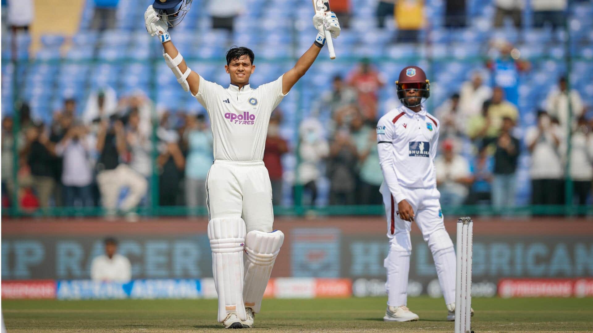 Jaiswal's record-breaking 173* headlines Day 1 of IND-WI Delhi Test
