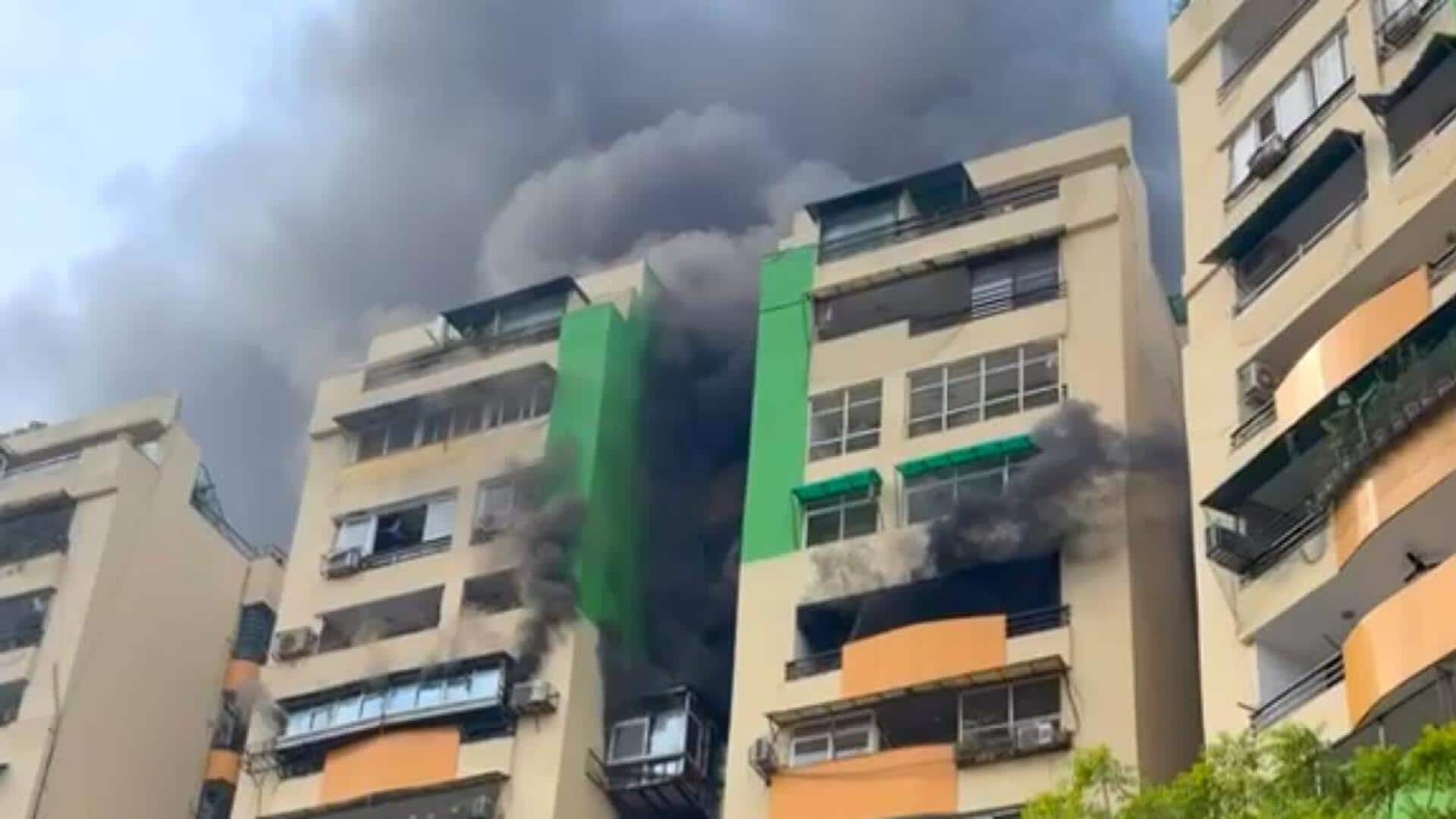 Massive fire breaks out at residential complex in Ghaziabad 