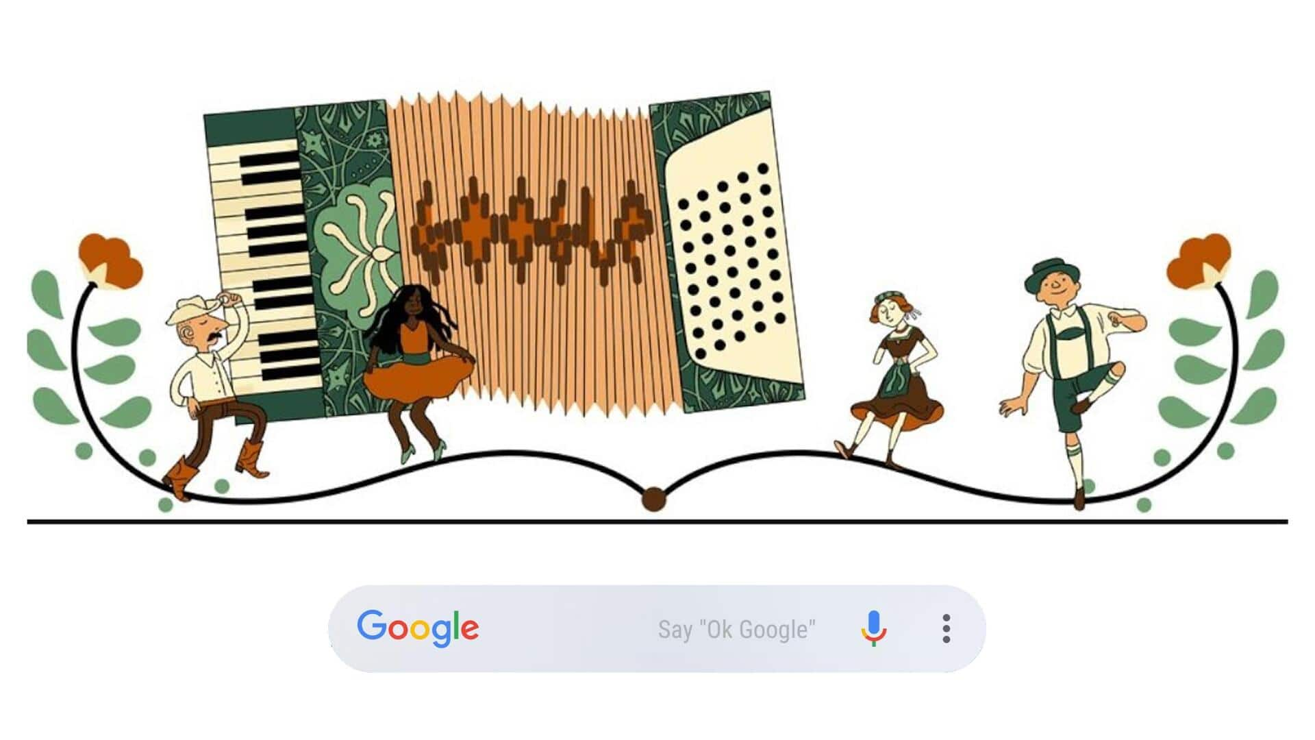 Google Doodle Celebrates The Musical Instrument Accordion Today