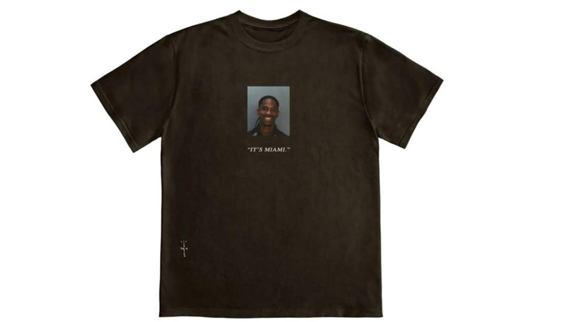 Day after arrest, Travis Scott releases T-shirt featuring his mugshot