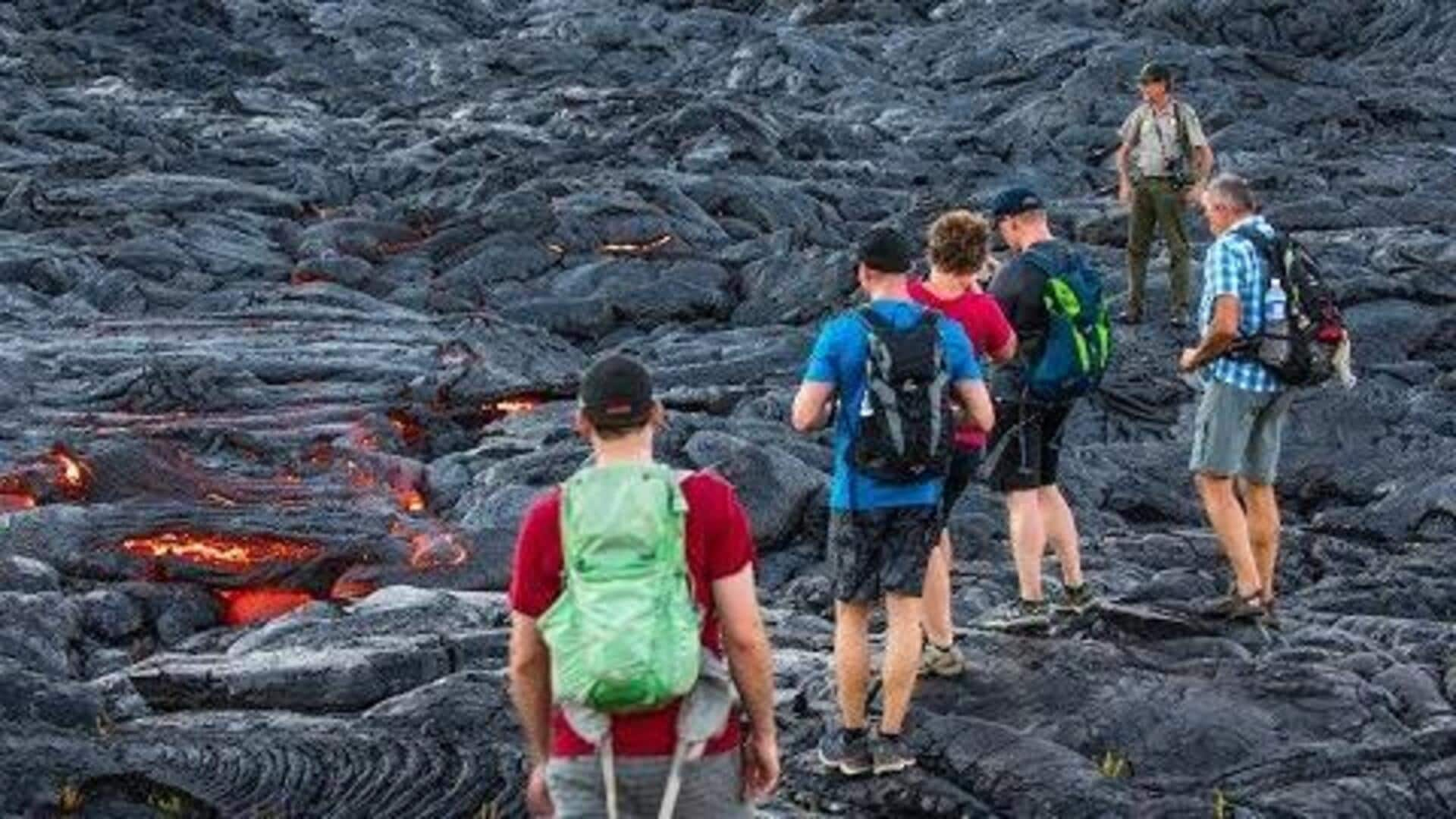 Explore the lava fields of Hawaii's Volcanoes National Park