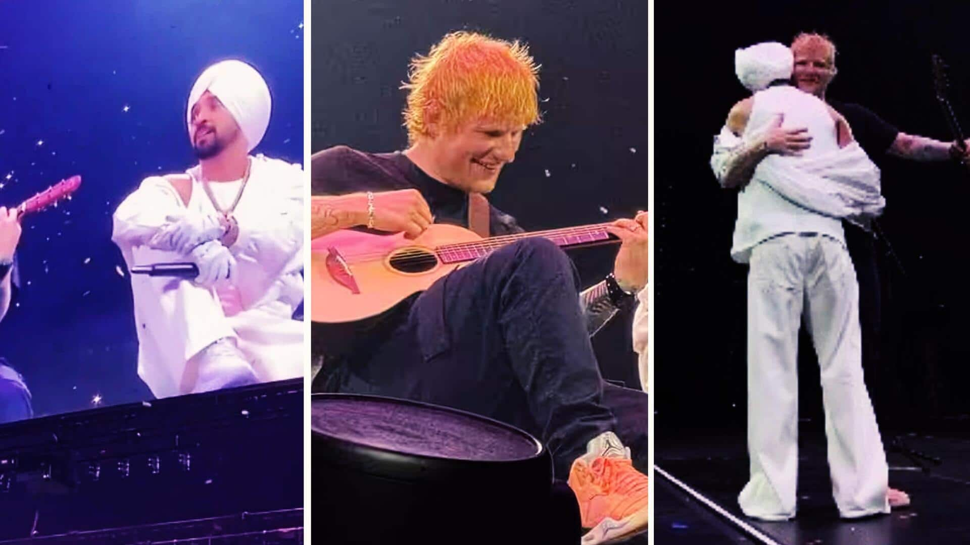 Surprise! Ed Sheeran makes unexpected appearance at Diljit's Birmingham concert