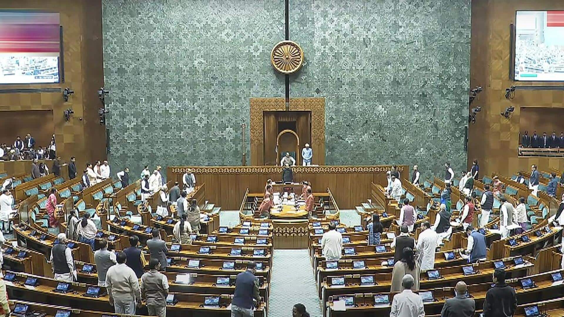 Parliament Winter Session: Lok Sabha adjourned till noon 