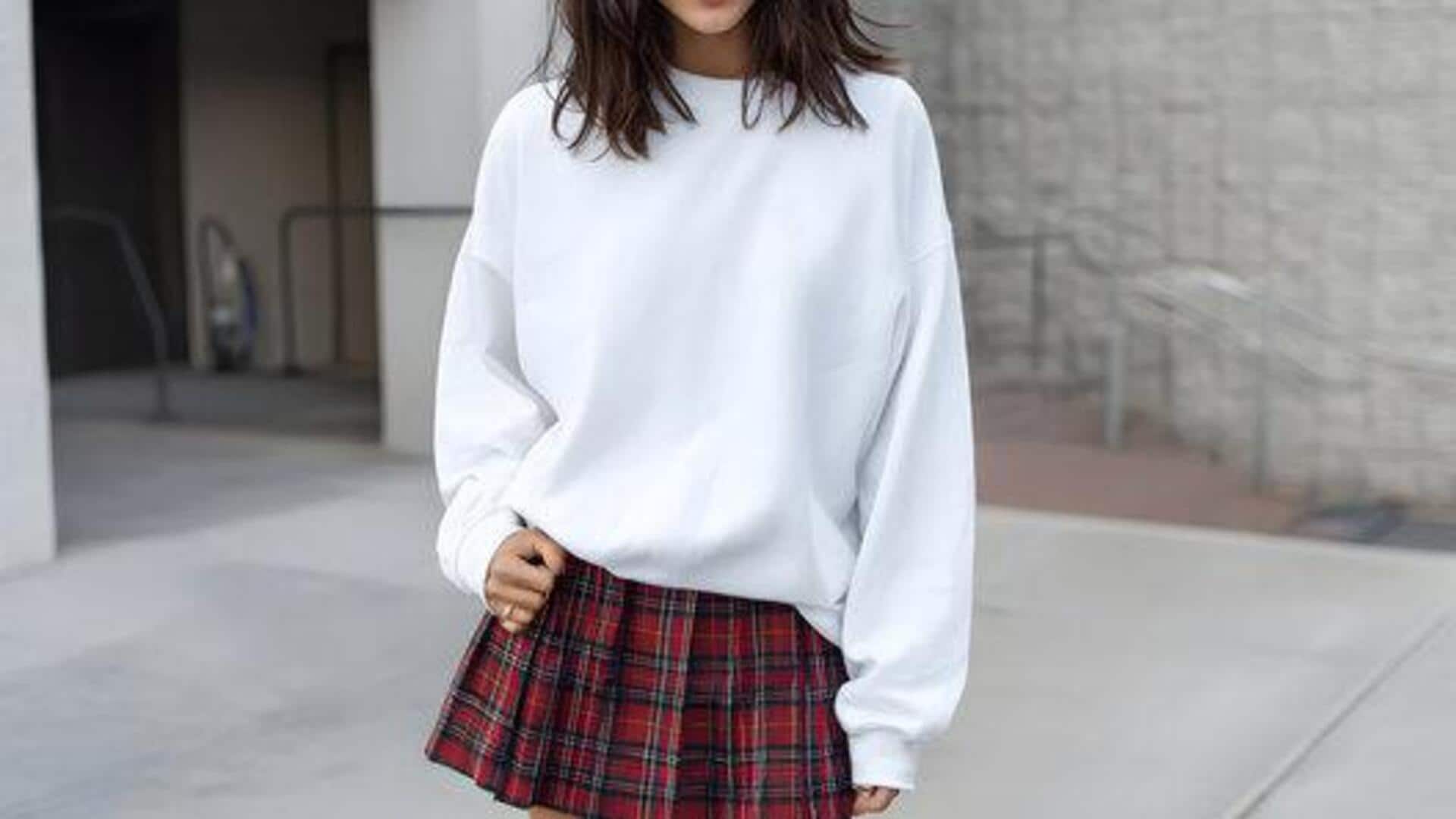 5 stylish ways to wear tartan wrap skirts
