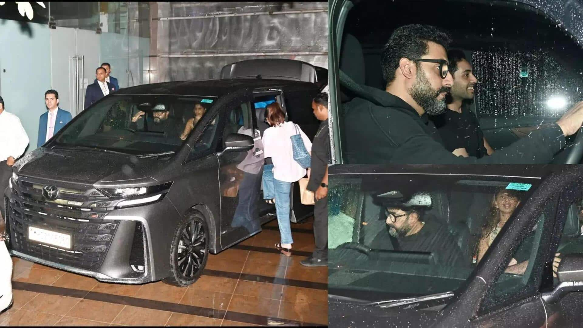 Watch: Abhishek Bachchan drives rumored couple Suhana-Agastya in luxe car!