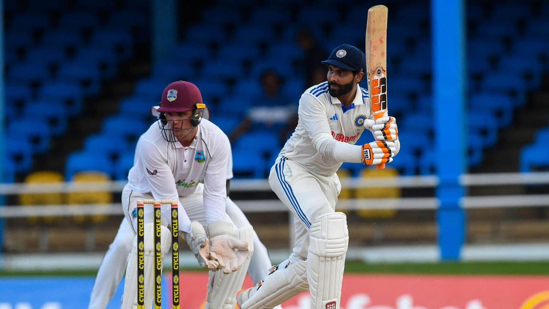 WI vs IND: Ravindra Jadeja registers his 19th Test fifty