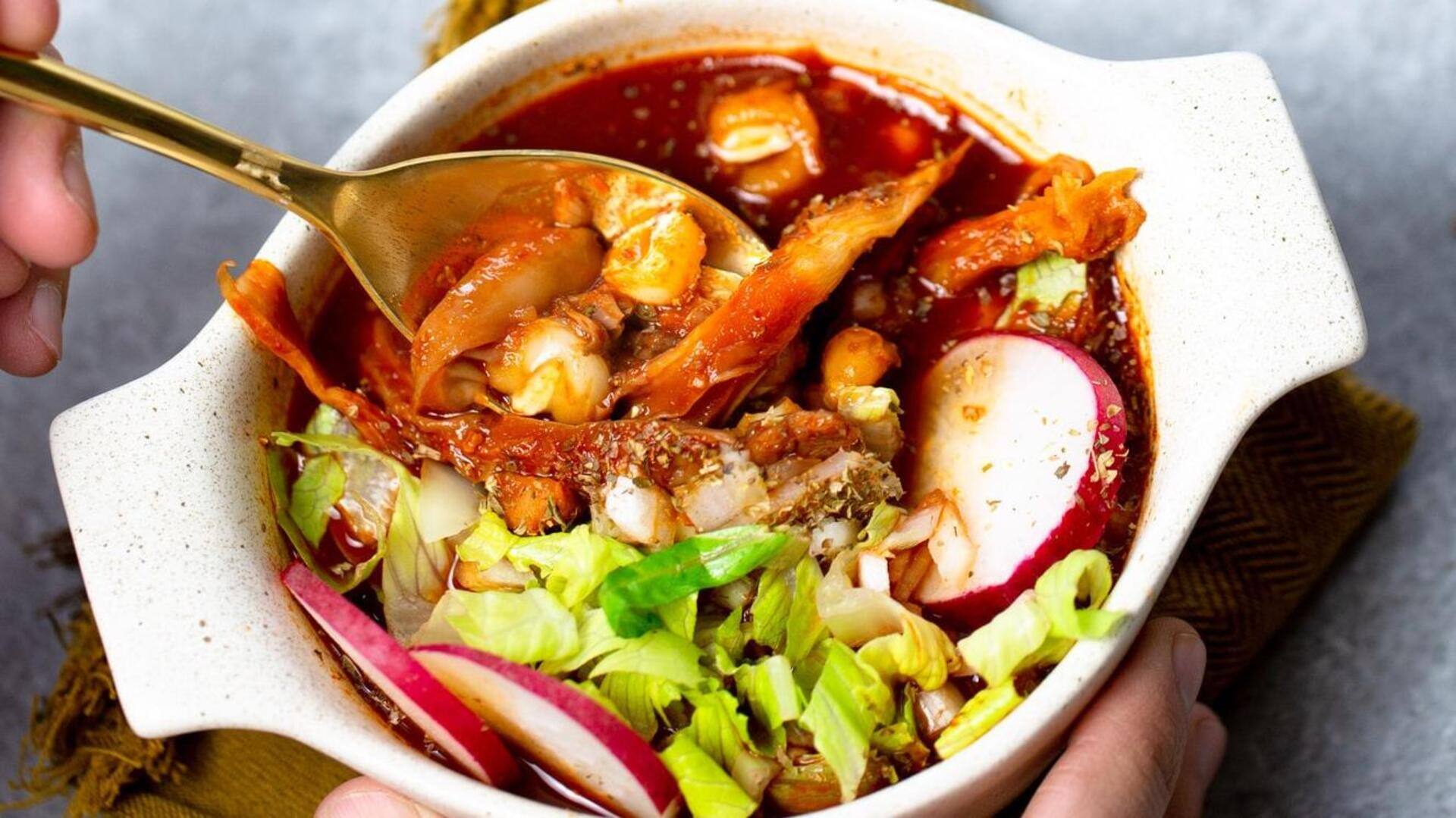 Make Mexican vegan pozole rojo at home with this recipe