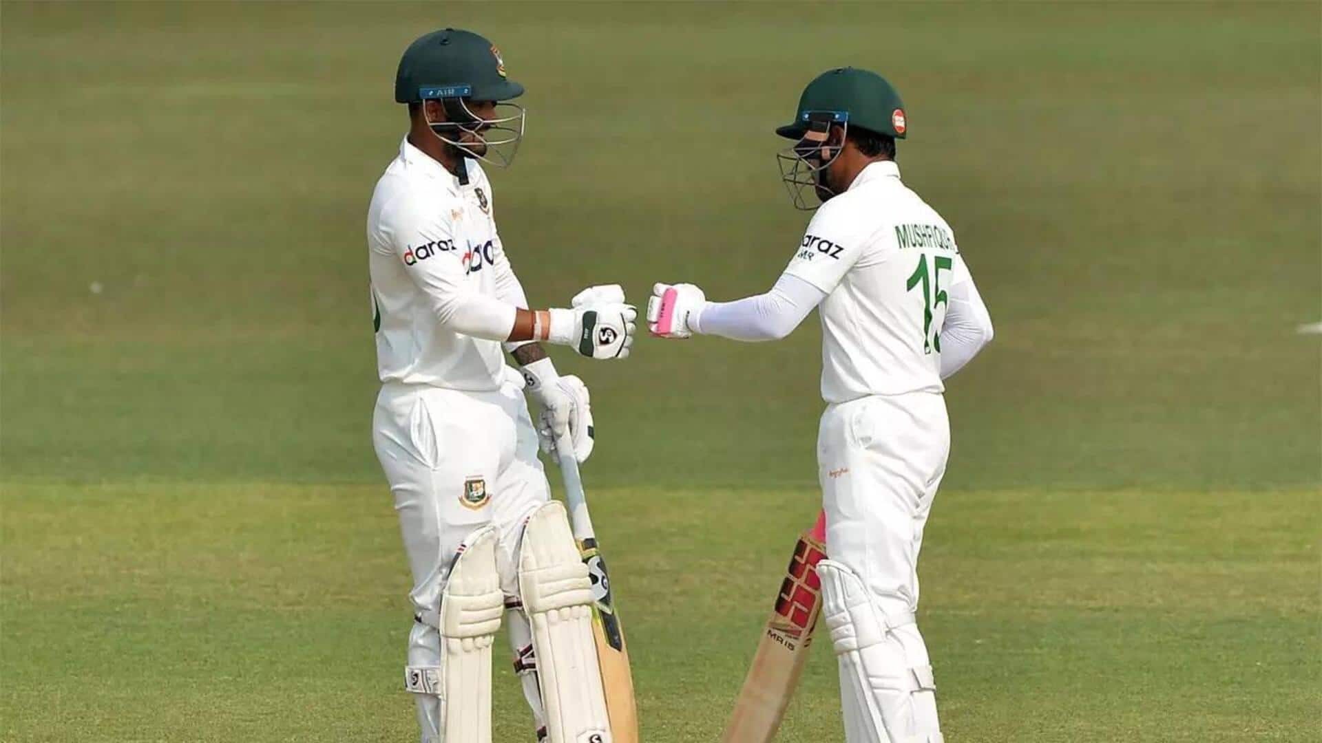 Mushfiqur Rahim, Litton Das record seventh 100-plus stand in Tests