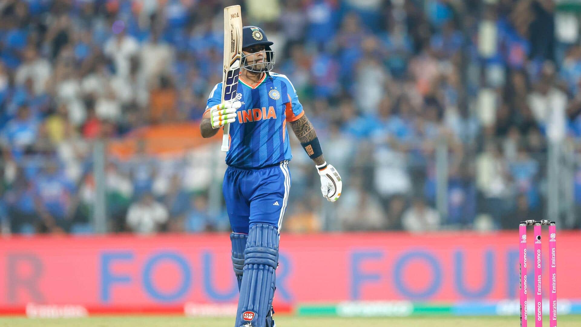 T20 World Cup: Suryakumar Yadav hammers his 25th T20I half-century 