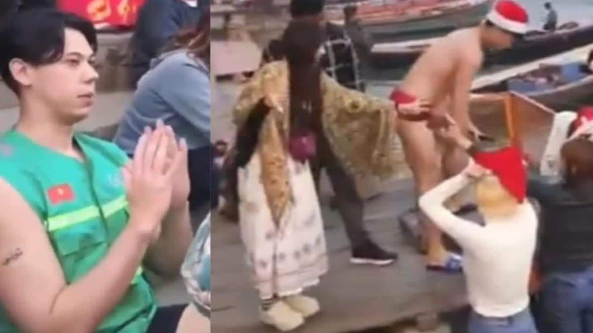 Viral video shows Japanese tourists harassed at Varanasi ghat