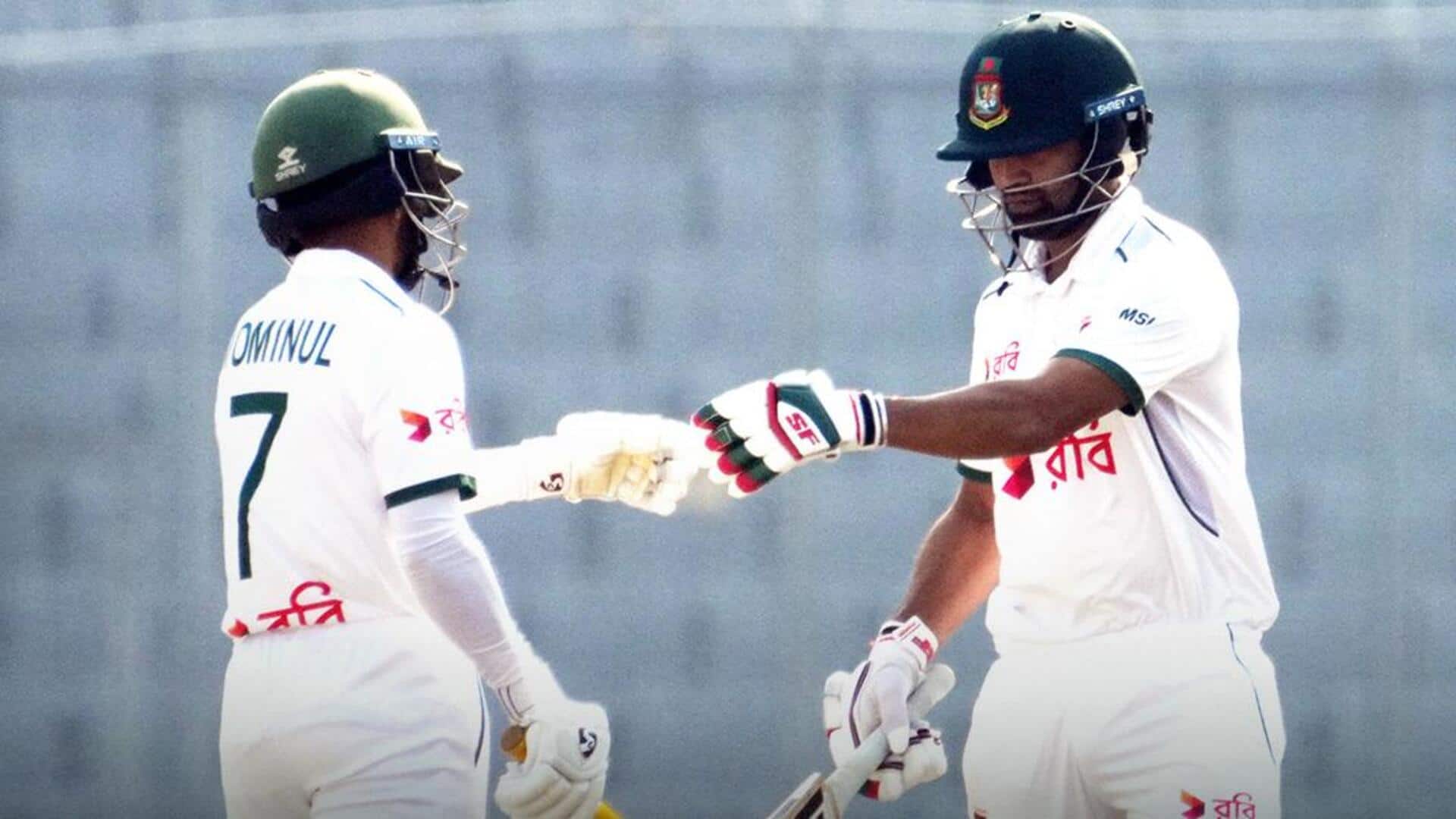 Bangladesh's Mominul Haque hammers his 3rd successive Test fifty: Stats
