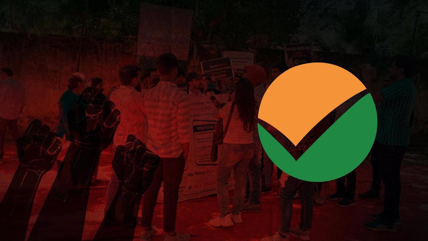 NEET, JEE, CUET aspirants protest over exam glitches, demand retest