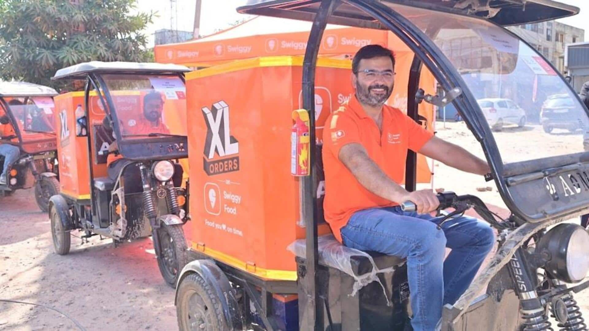 Swiggy introduces XL EV fleet for bulk food deliveries