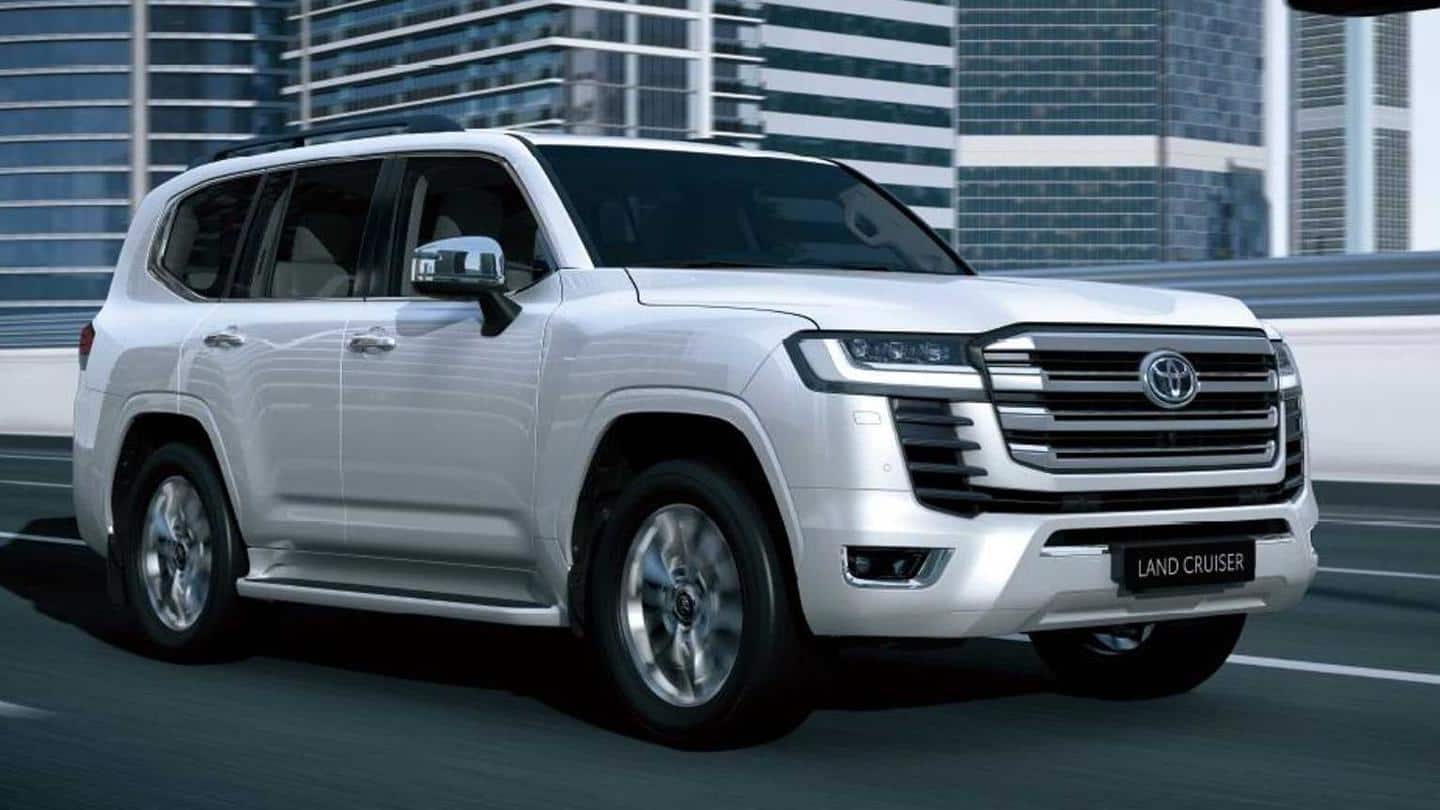 The car has a massive grille and a powered tailgate The car has a massive grille and a powered tailgate