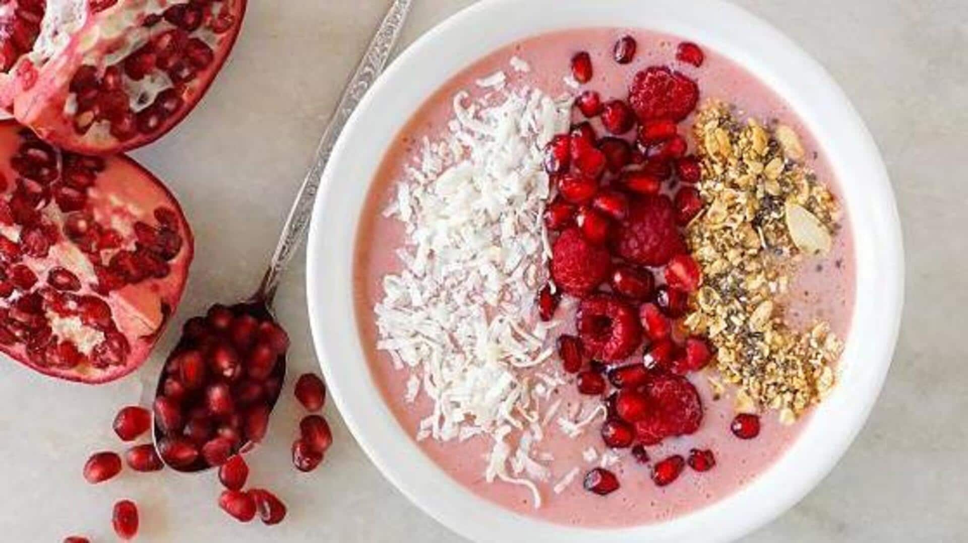 5-minute breakfast: Pomegranate and almond cereal 5-minute breakfast: Pomegranate and almond cereal