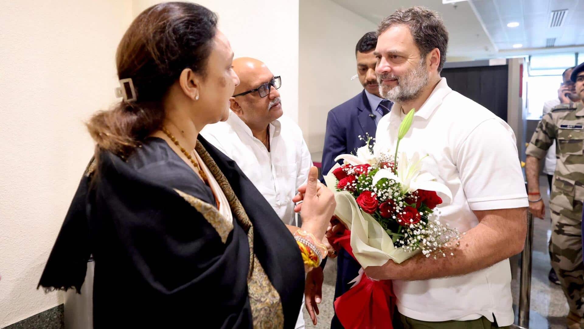 Rahul Gandhi arrives in UP for hearing in defamation case