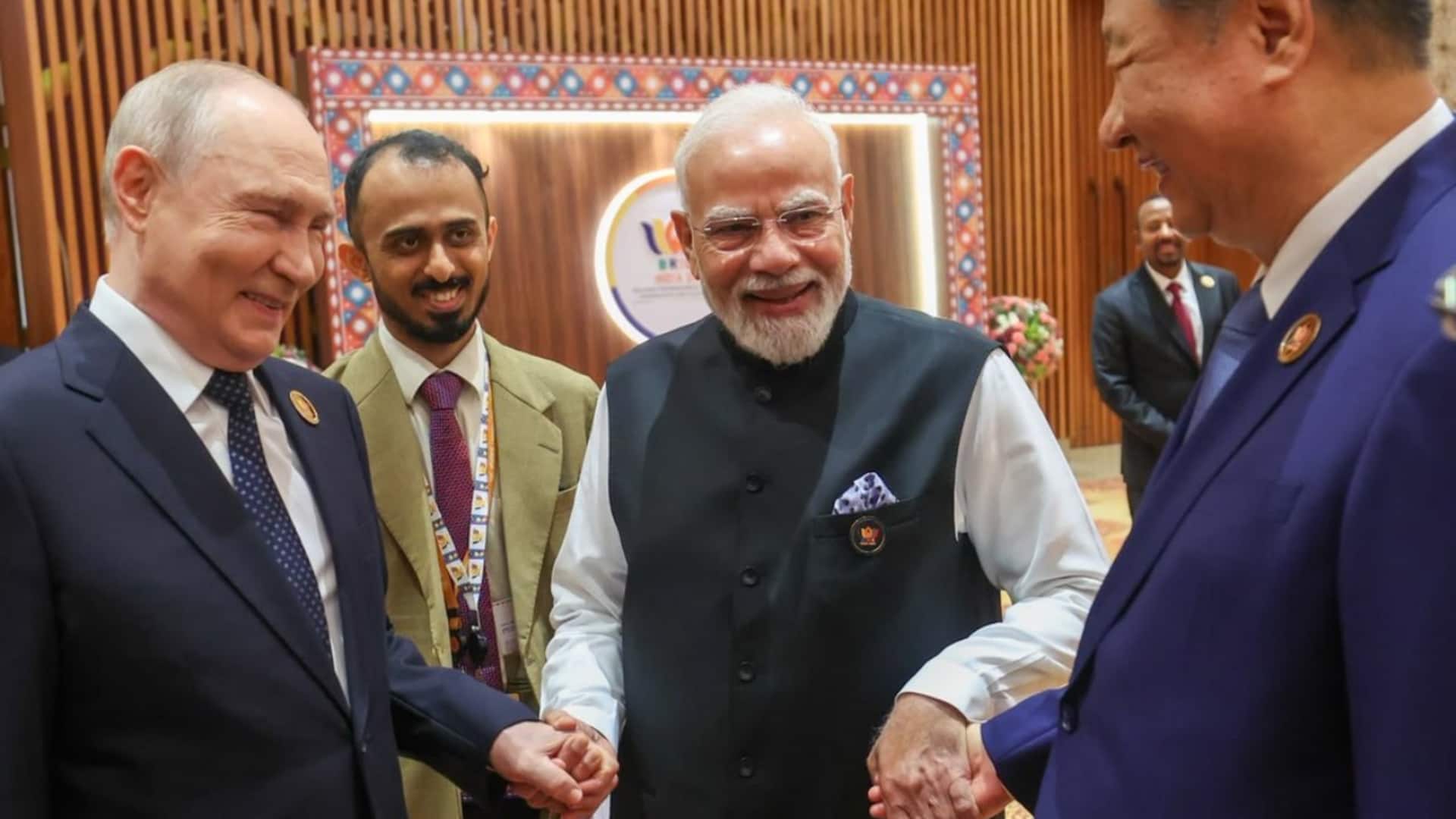 PM Modi shares photo with Putin, Xi, other BRICS leaders