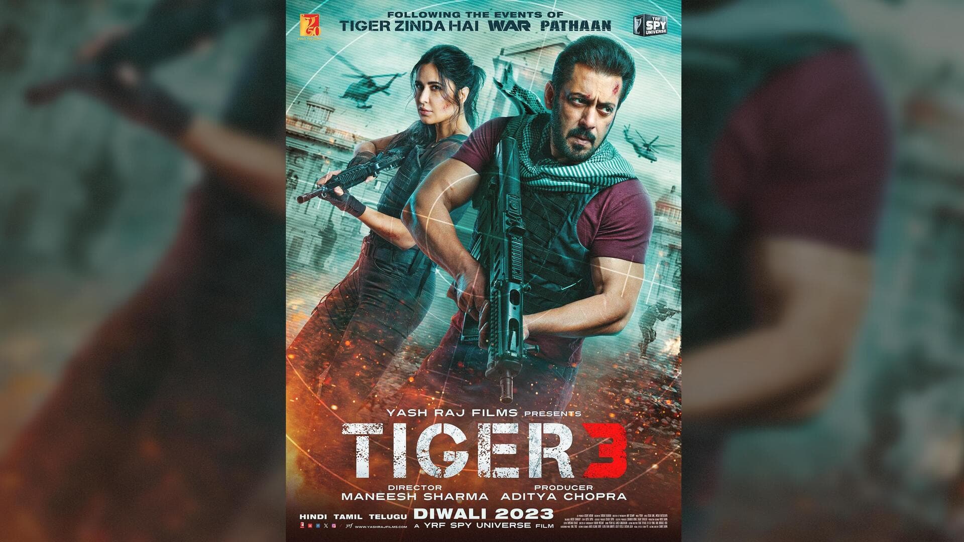 Salman Khan-Katrina Kaif's #Tiger3 new poster unveiled; Diwali release confirmed