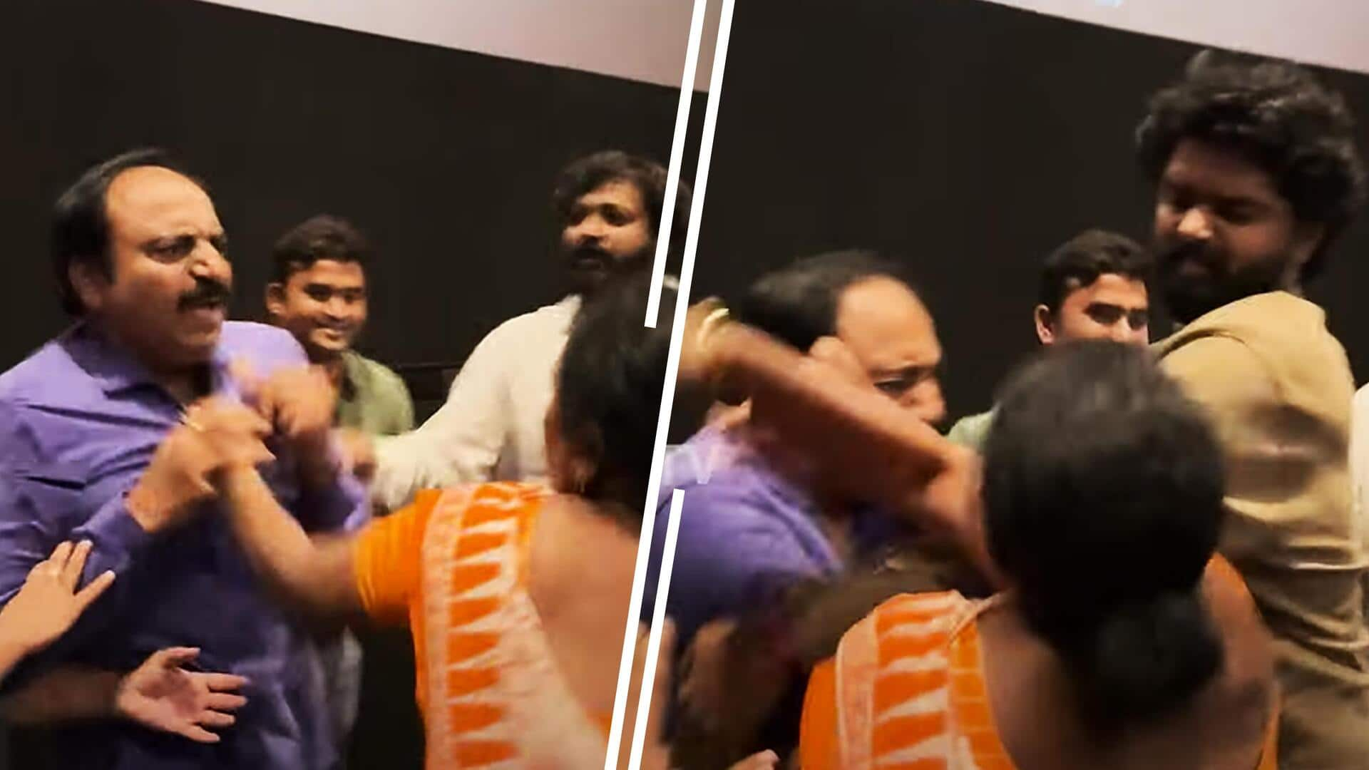 Woman slaps actor NT Ramaswamy in theater for playing villain