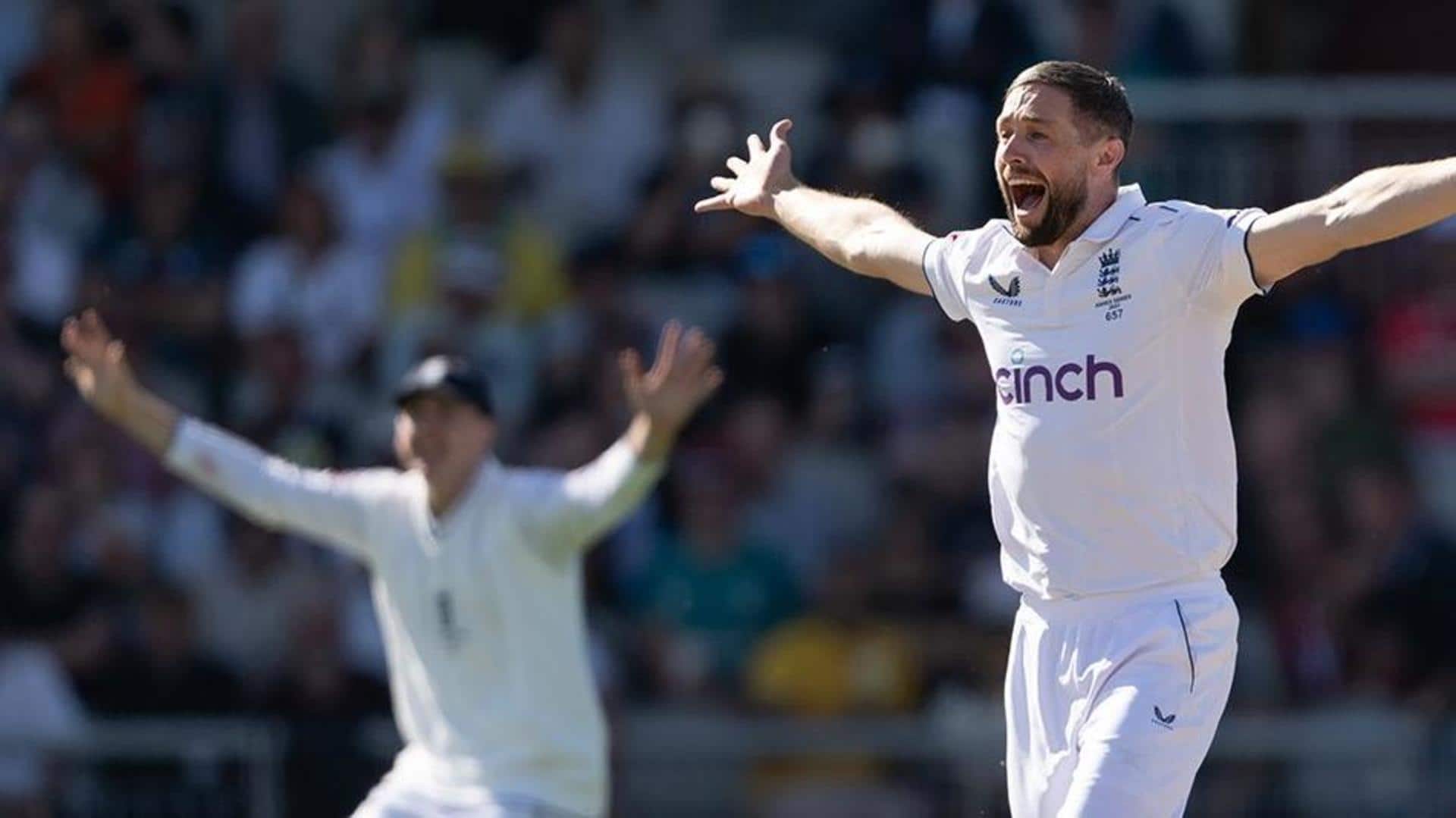 Chris Woakes takes his maiden fifer in Ashes: Key stats