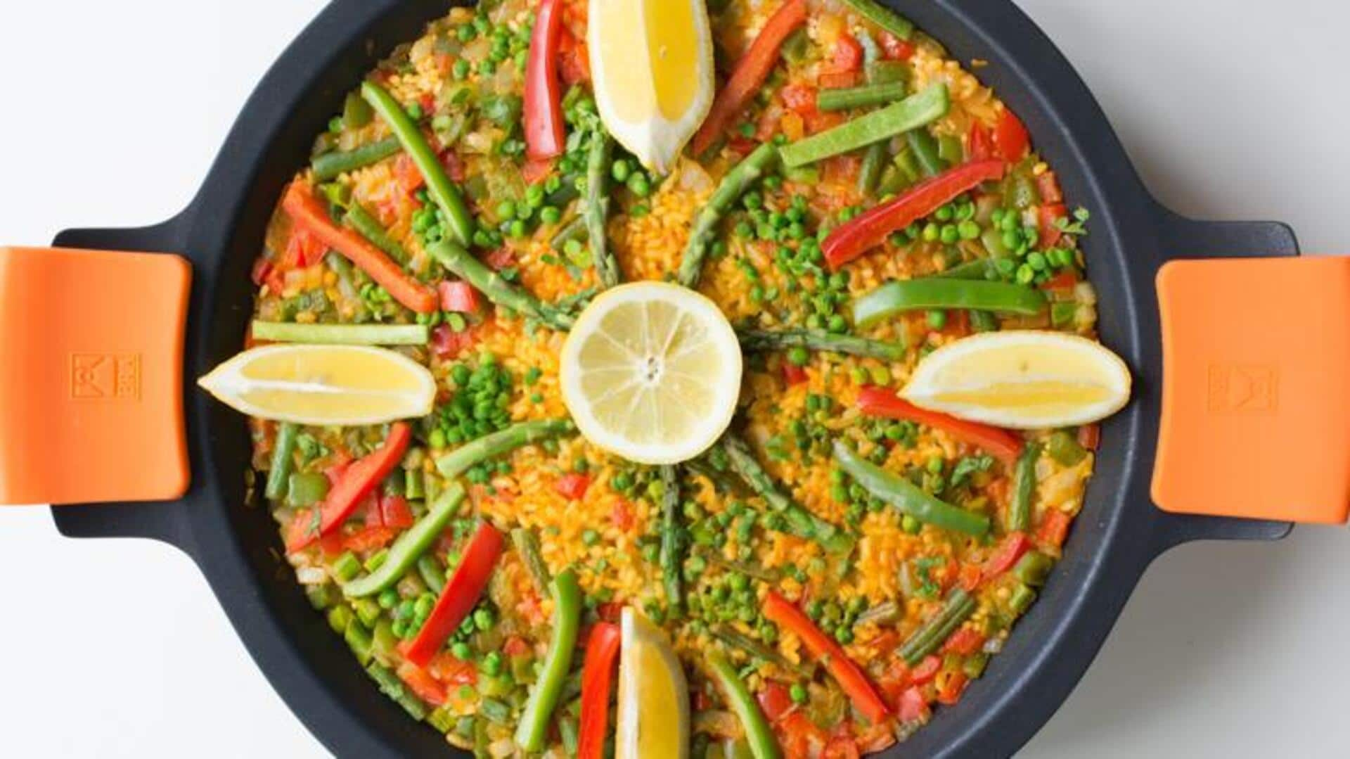 Try this Spanish vegetarian paella recipe