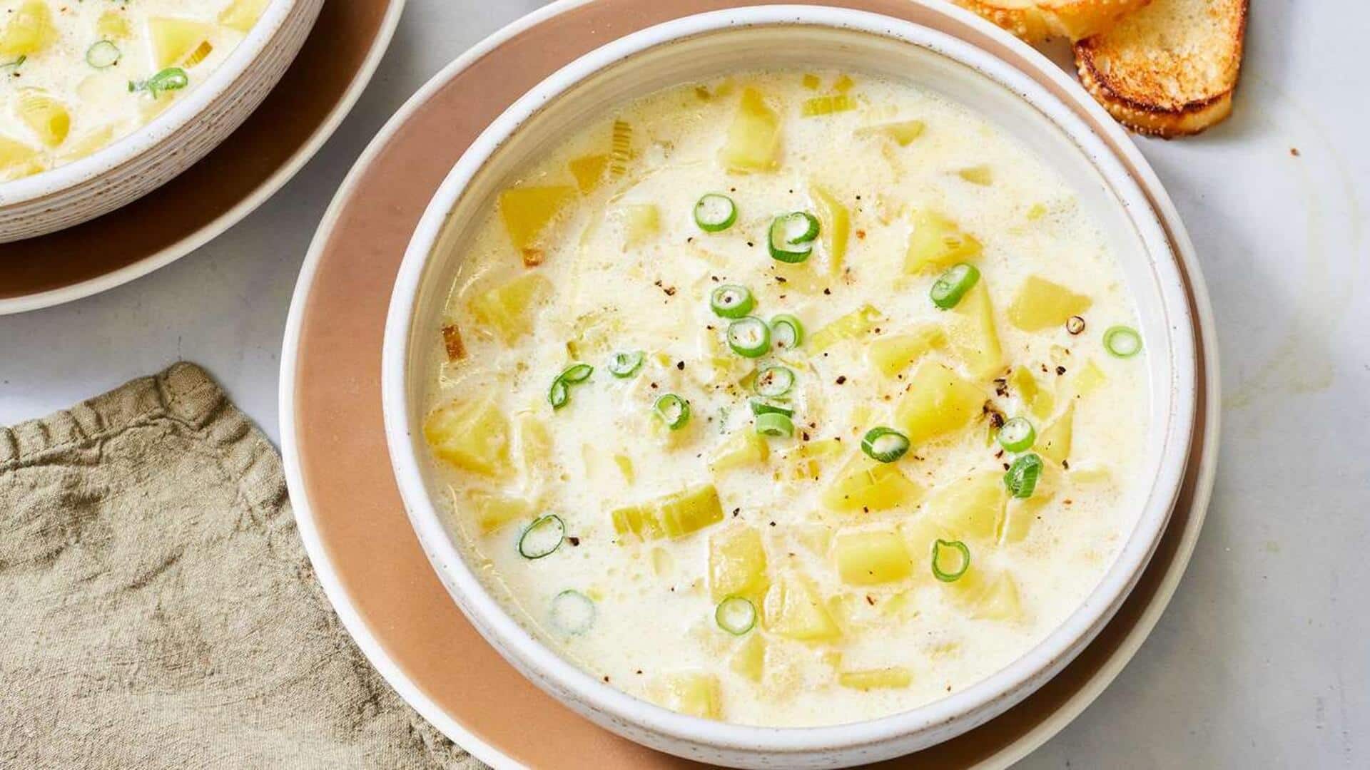 Your guests will love this Belgian leek and potato soup