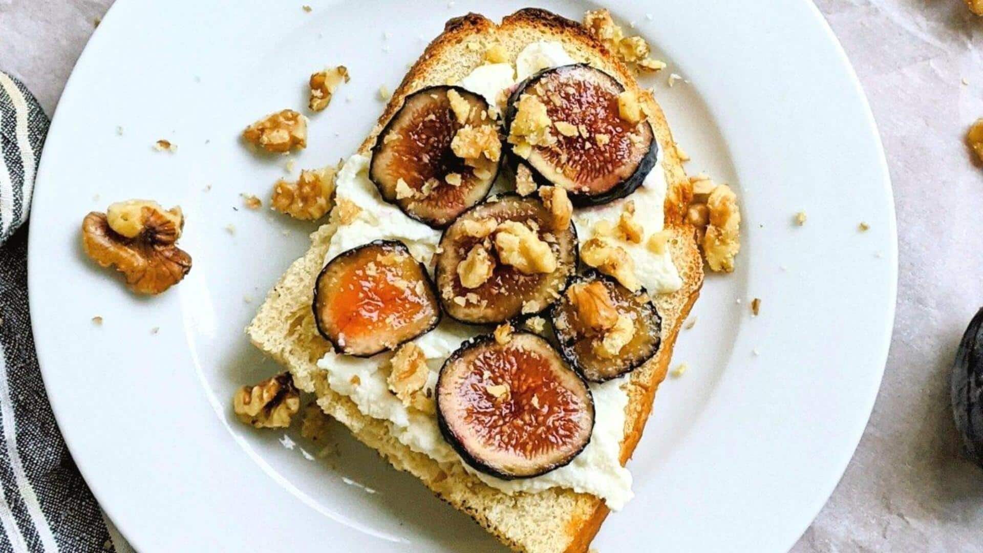 Quick breakfasts: Ricotta cheese toast with figs Quick breakfasts: Ricotta cheese toast with figs