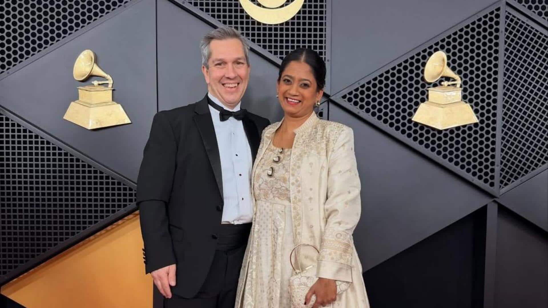 Charu Suri's Nehru jacket adds Indian touch to Grammys 2026