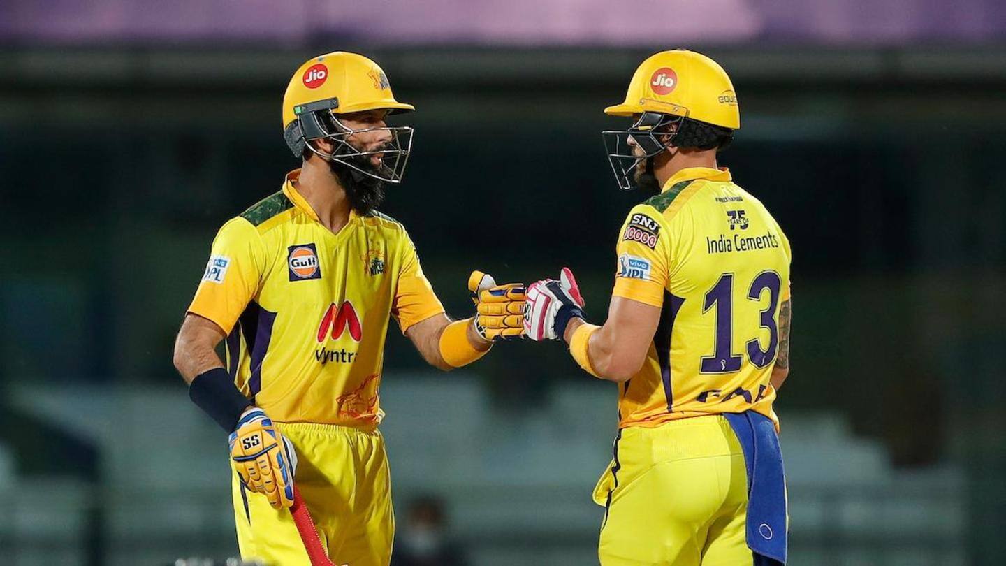 IPL 2021: CSK amass 218/4 against MI