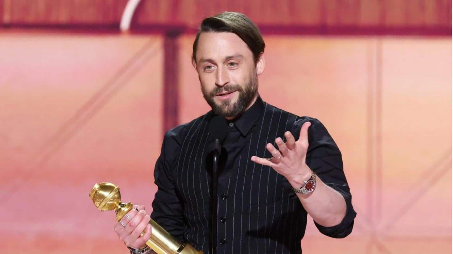 Golden Globes—Kieran Culkin wins Best Supporting Actor for 'A Real...'