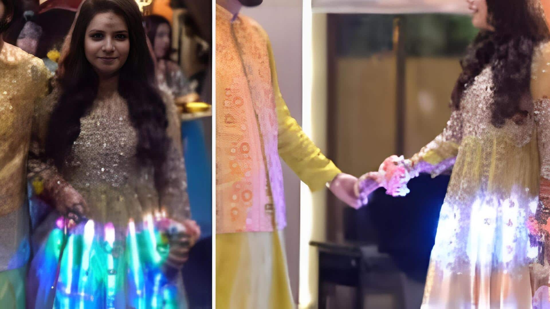 Groom makes LED lehenga for bride so she 'shines bright'