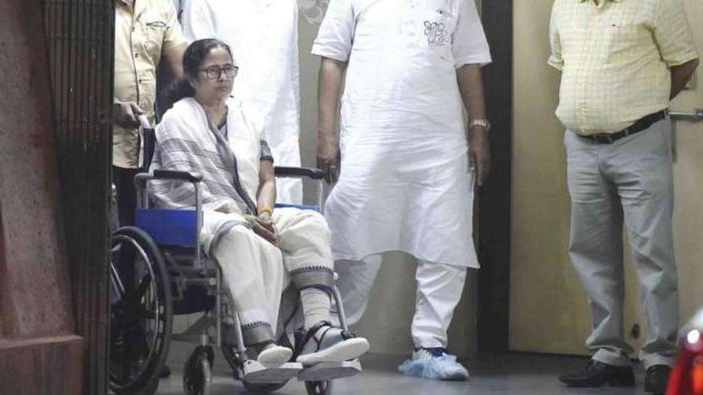 West Bengal election: Mamata Banerjee's wheelchair roadshow in Kolkata today