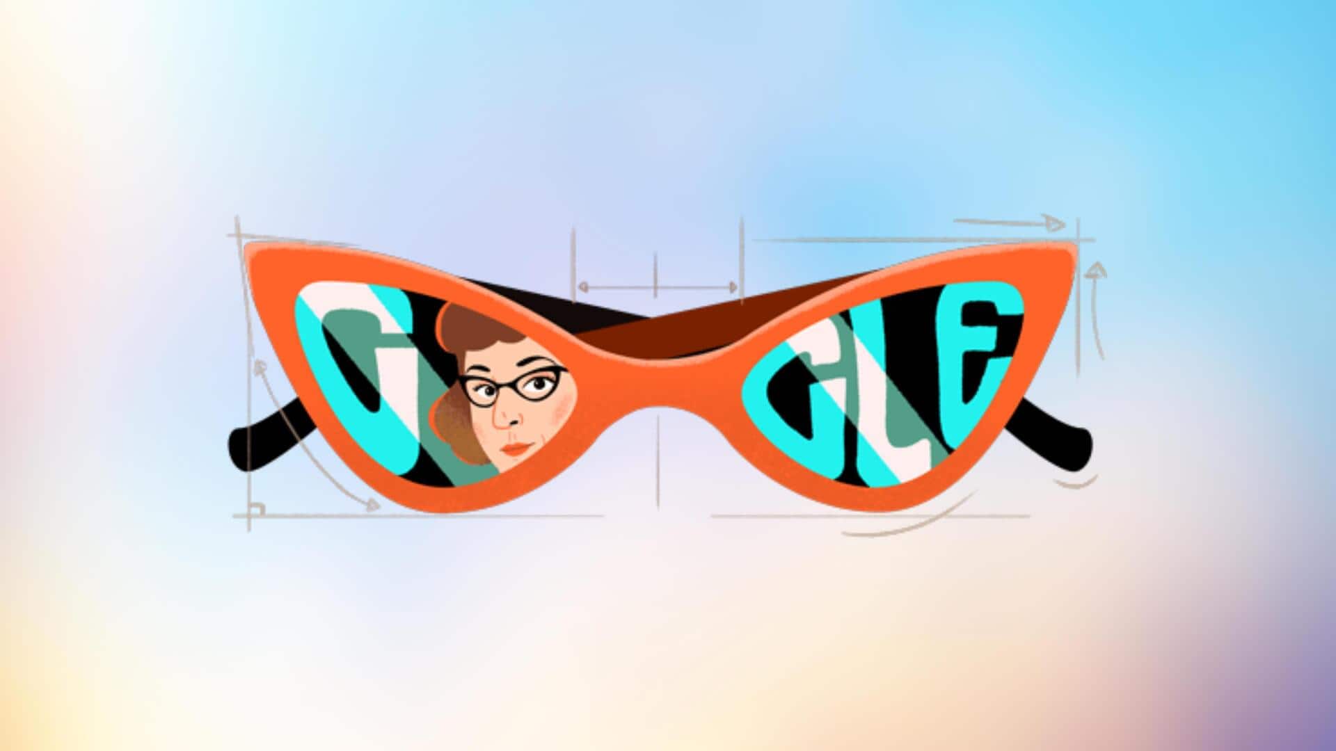 Google Doodle honors Altina Schinasi, designer of cat-eye glasses