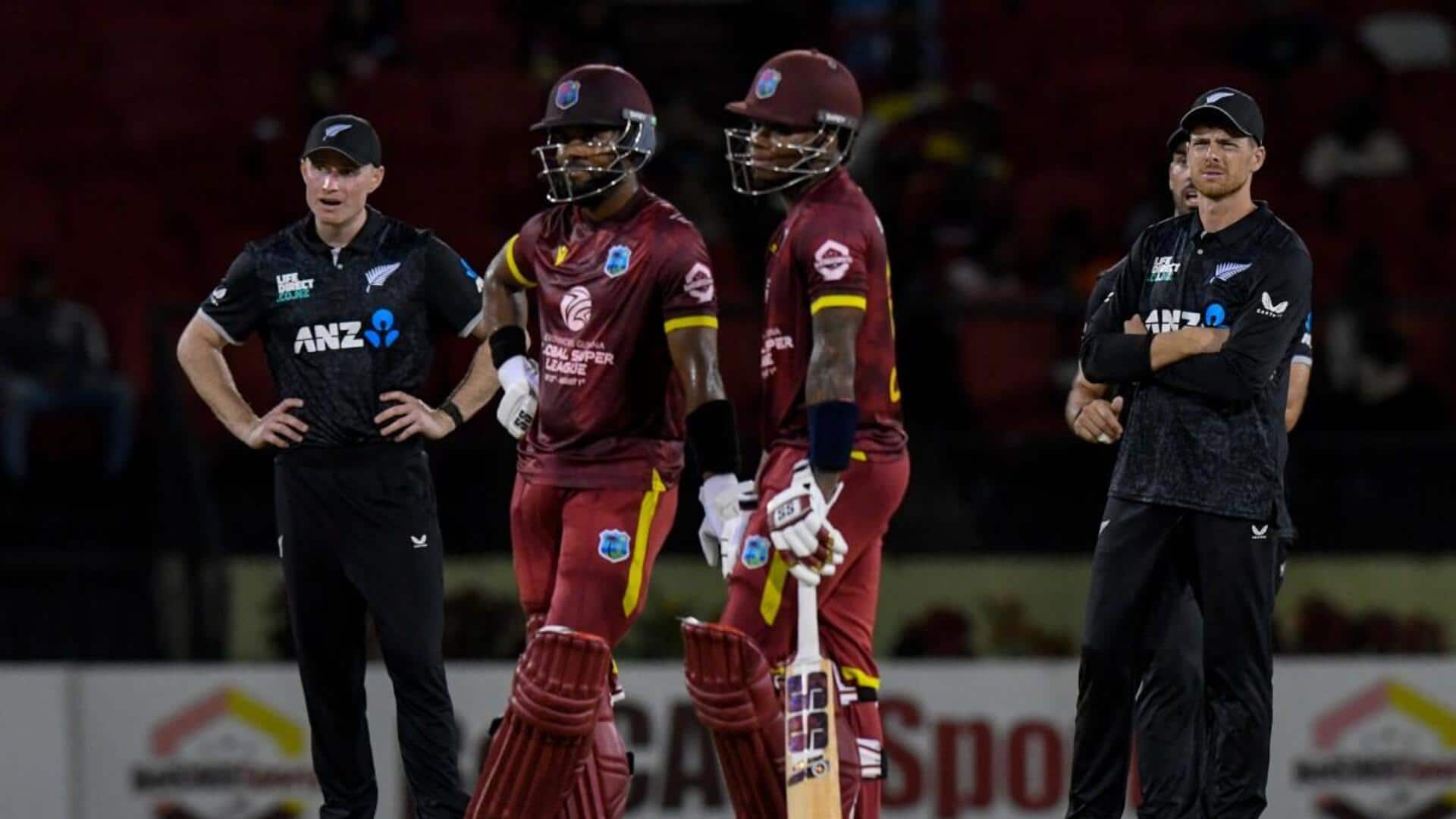 West Indies thrash New Zealand in 1st ODI: Stats