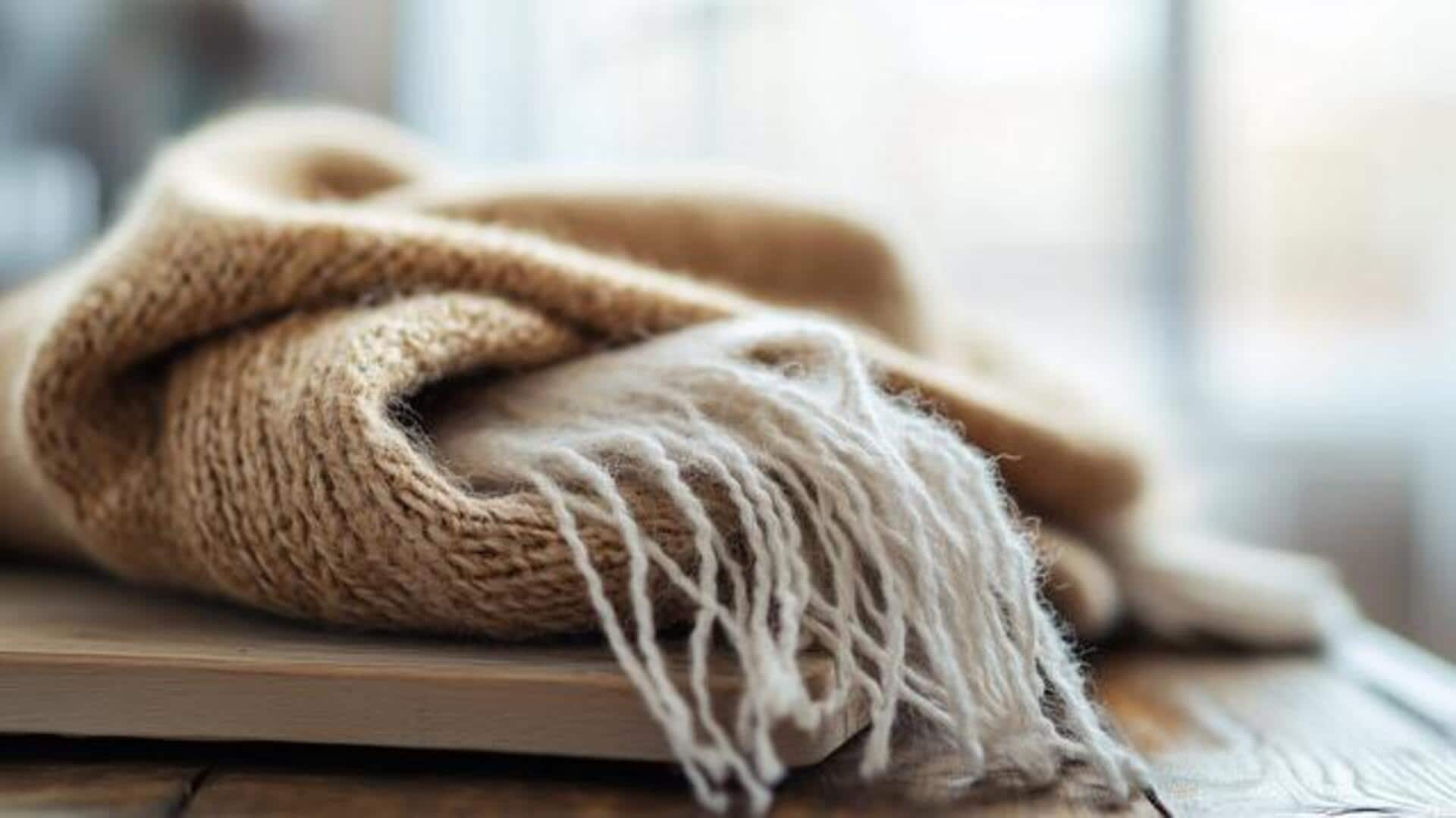 How to layer with wool scarves