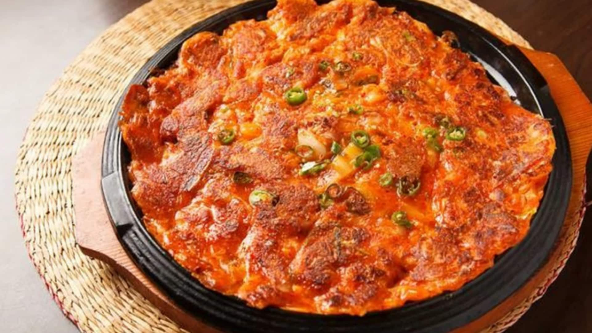 Make Korean kimchi pancake at home with this recipe