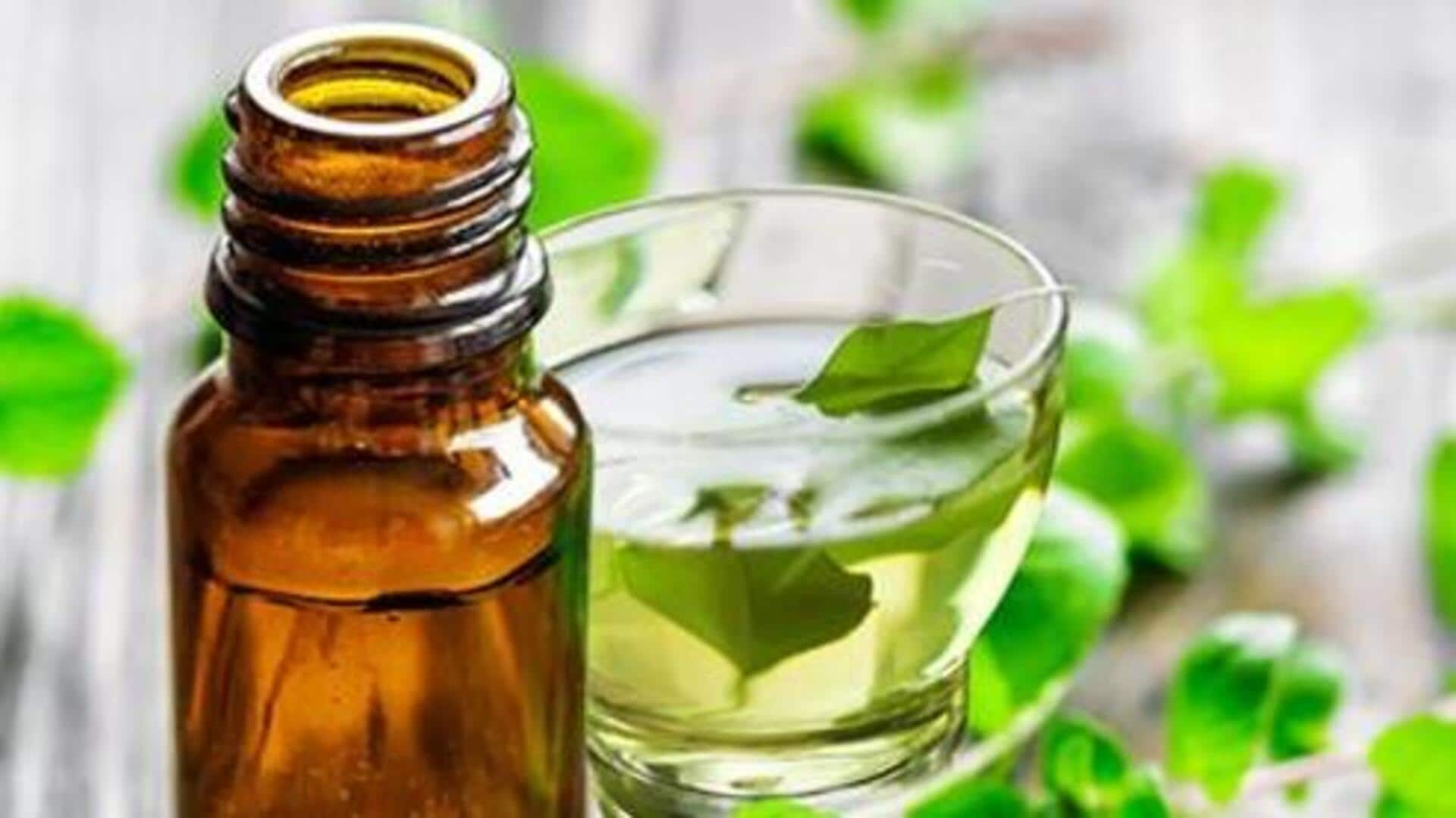 Refreshing homemade mouthwash with spearmint oil