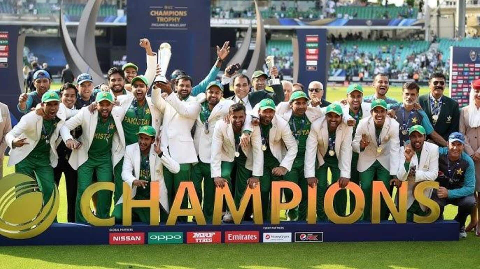 WATCH: Wasim Akram unveils iconic Champions Trophy white jacket